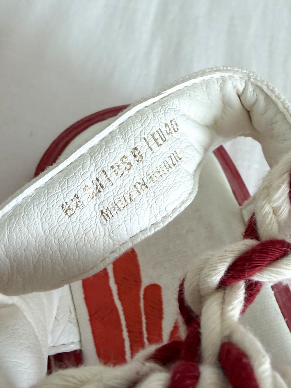Farm Rio Red & White Embroidered Platform Sandal - Picture 7 of 8